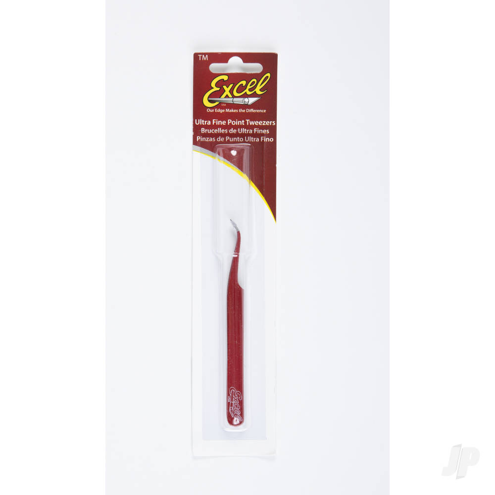 Slant Point Fine Point Tweezers, Red (Carded)-7