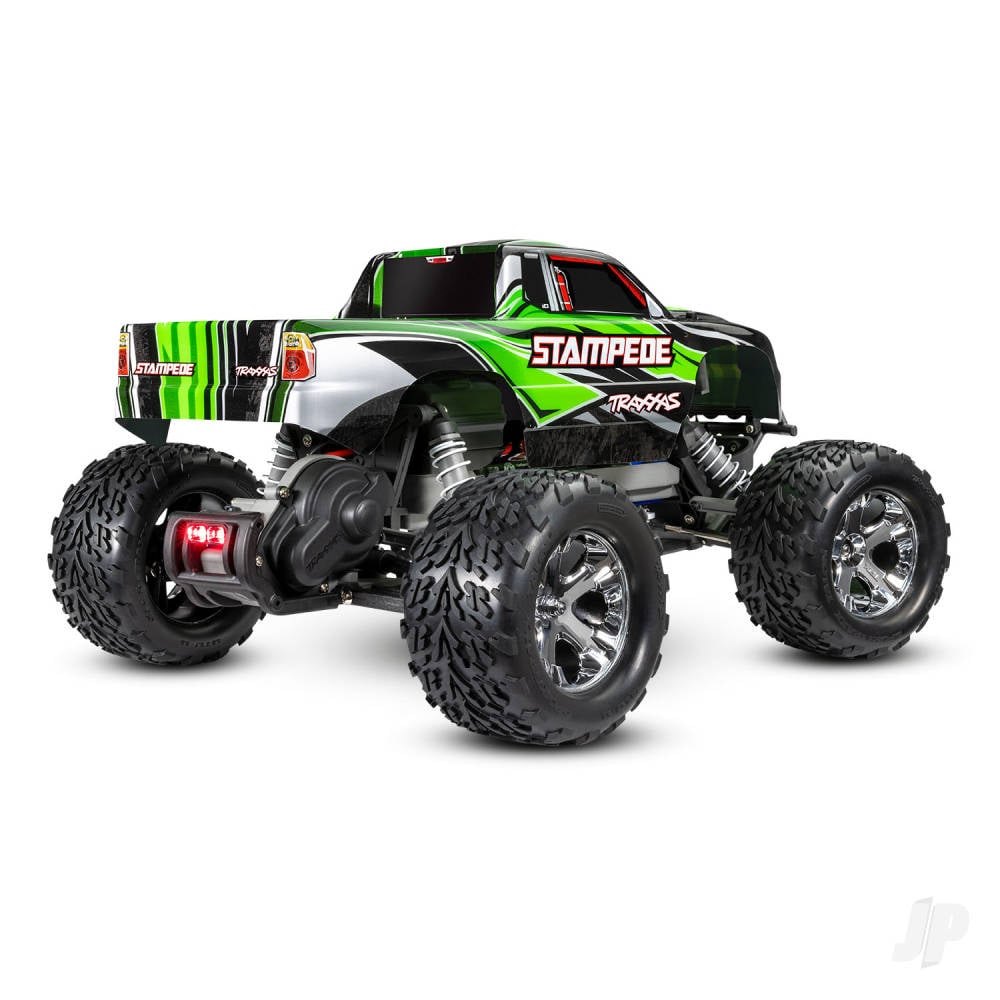 Green Stampede 1:10 2WD RTR Electric Monster Truck (+ TQ 2-ch, XL-5, Titan 550, 7-Cell NiMH, DC charger, LED lights)-3