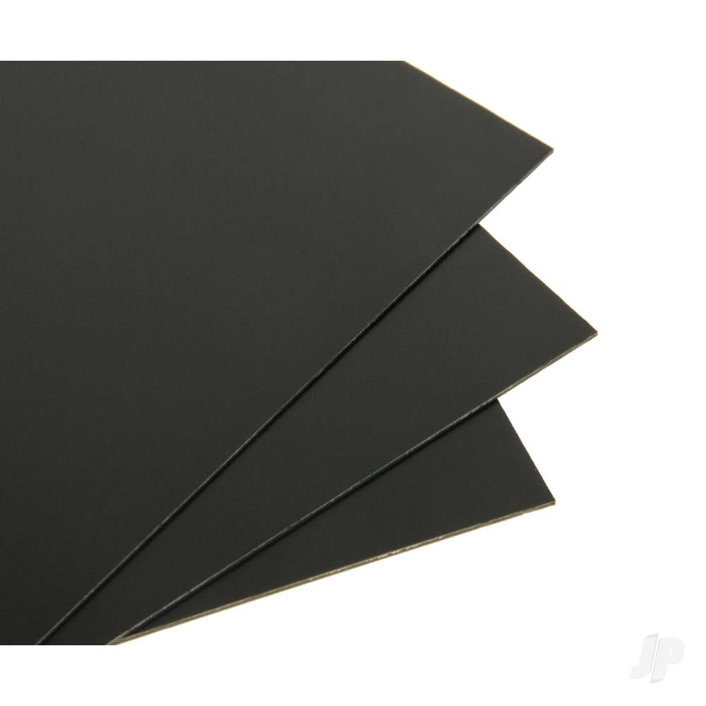 9x13in Black Plastic Card 20Thou. (.50mm) (3 pcs)