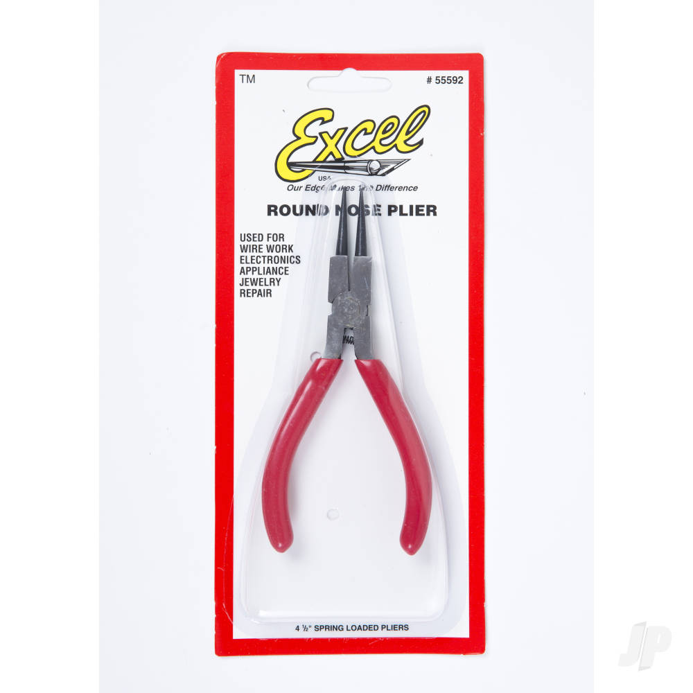 5in Spring Loaded Soft Grip Plier, Round Nose (Carded)-6