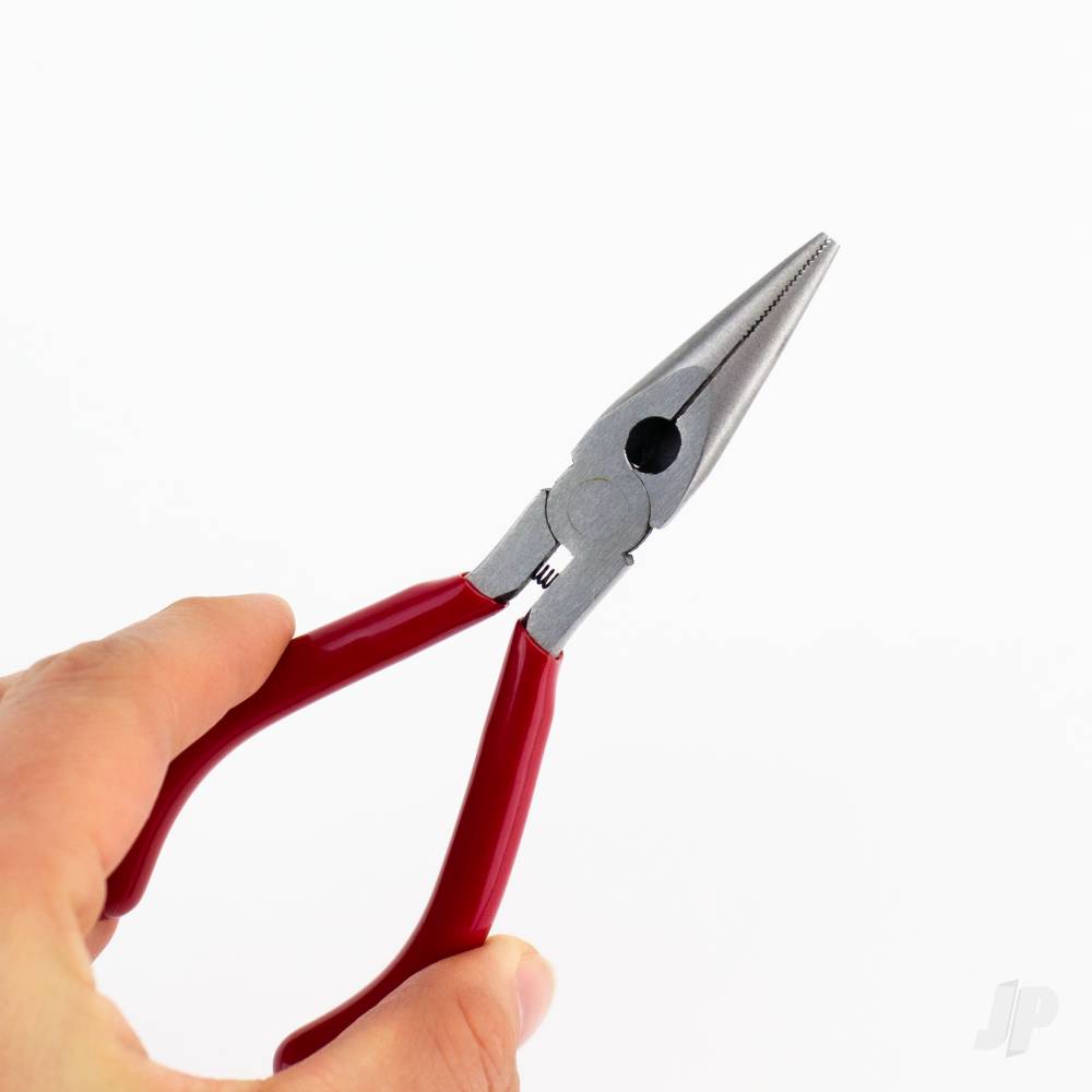 5in Spring Loaded Soft Grip Plier, Needle Nose with Side Cutter (Carded)-3