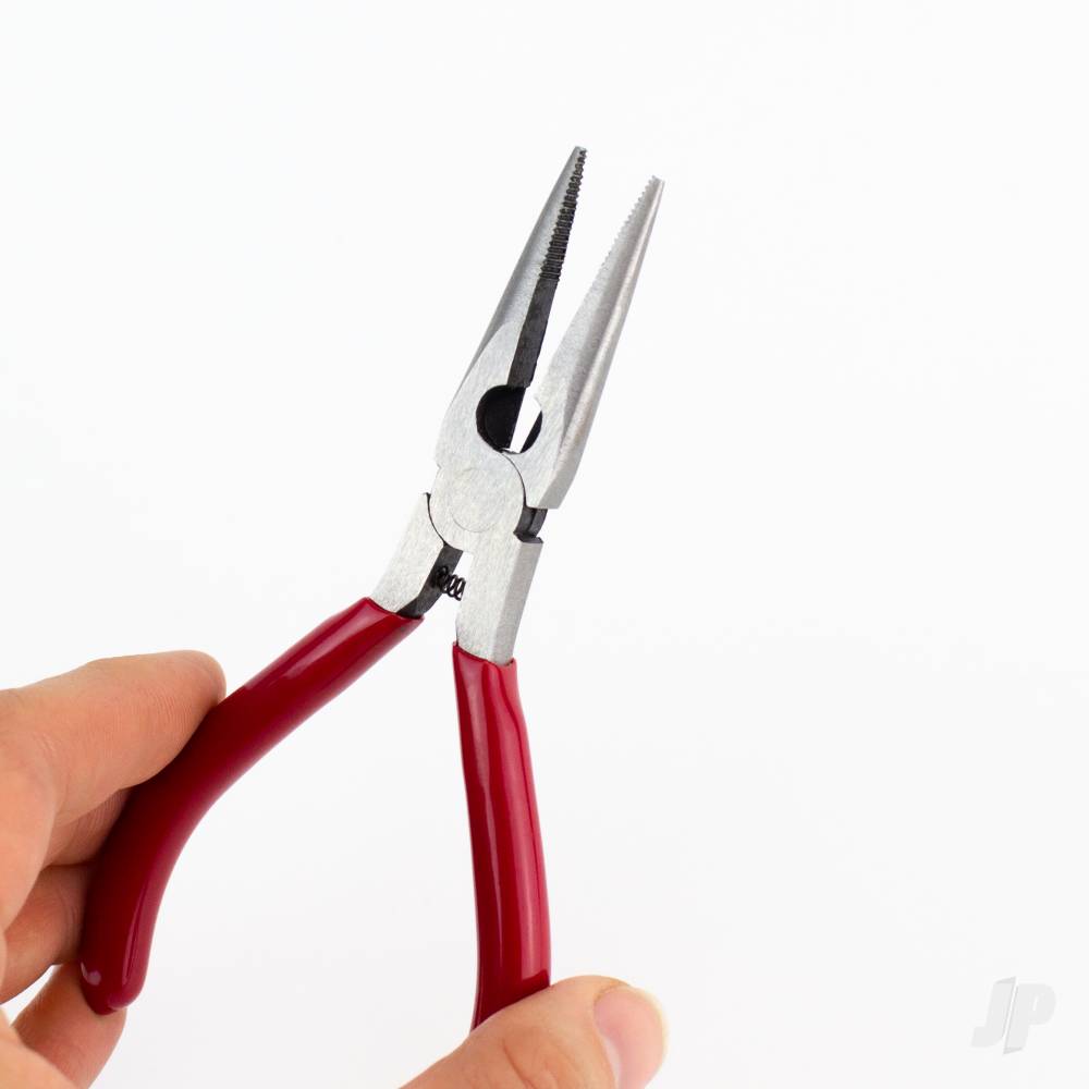 5in Spring Loaded Soft Grip Plier, Needle Nose with Side Cutter (Carded)-4