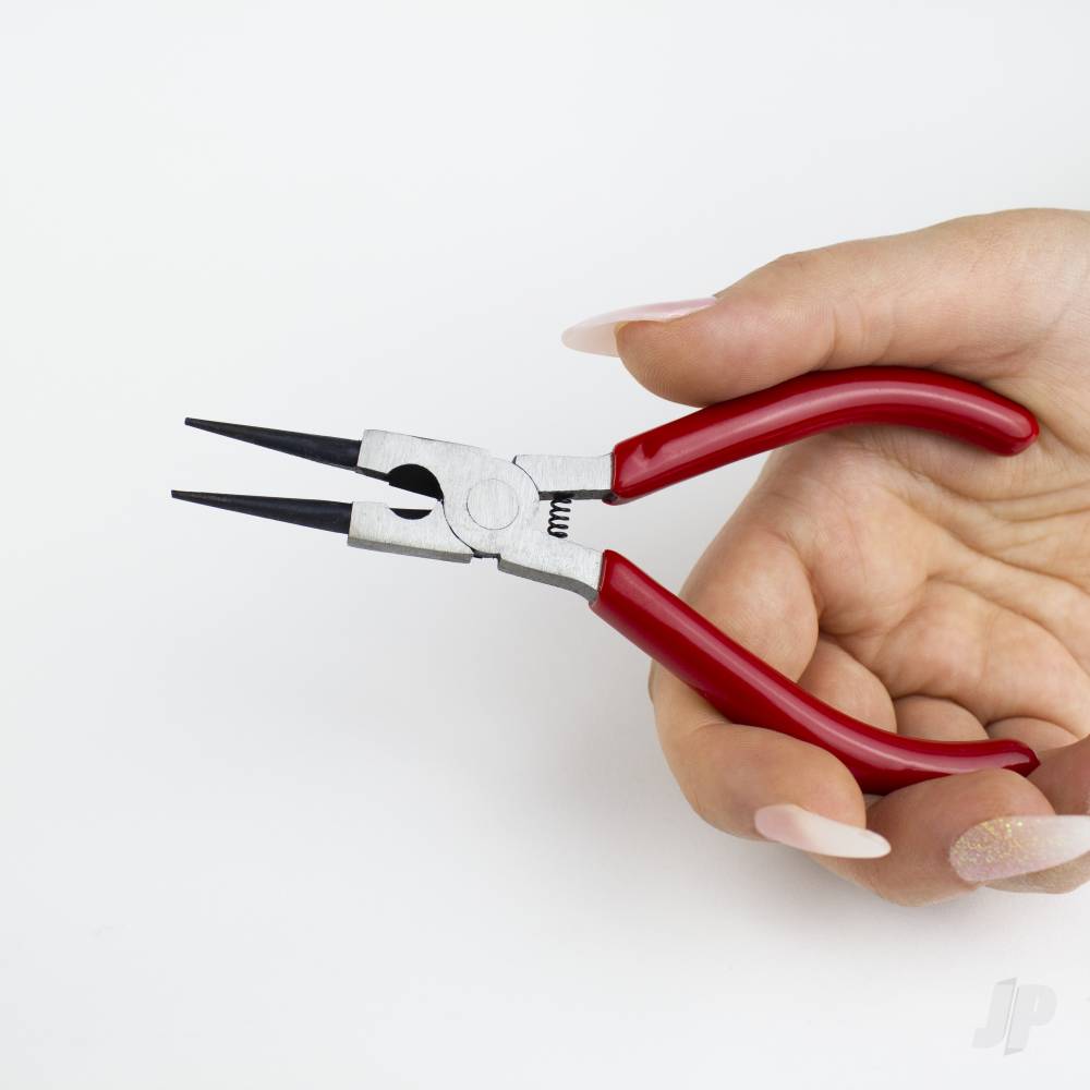 5in Spring Loaded Soft Grip Plier, Round Nose with Side Cutter (Carded)-9