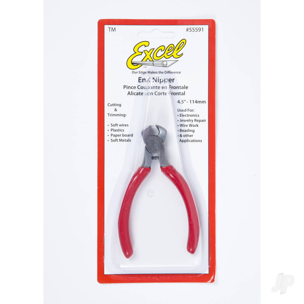5in Spring Loaded Soft Grip Plier, End Nipper (Carded)-4