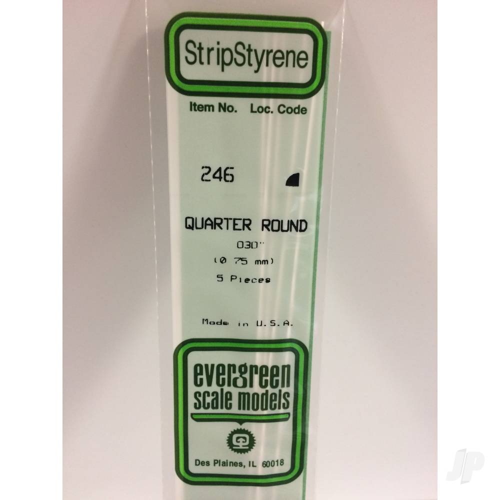 14in (35cm) Quarter Round Strip .030in (100 per pack)-2