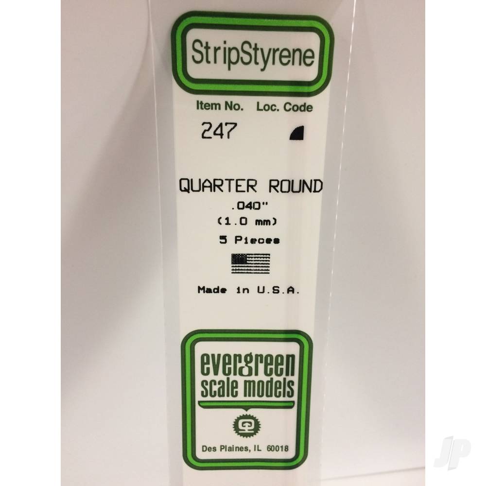 14in (35cm) Quarter Round Strip .040in (5 per pack)-2