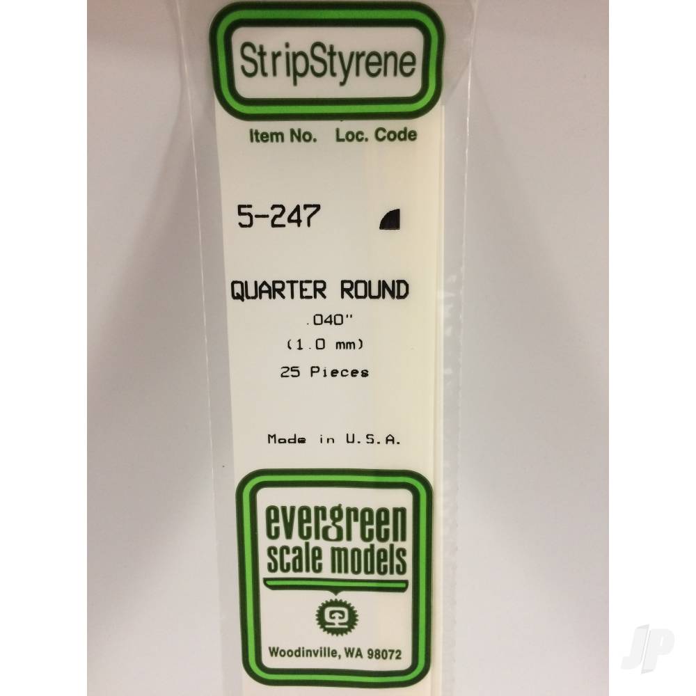 14in (35cm) Quarter Round Strip .040in (25 per pack)-2