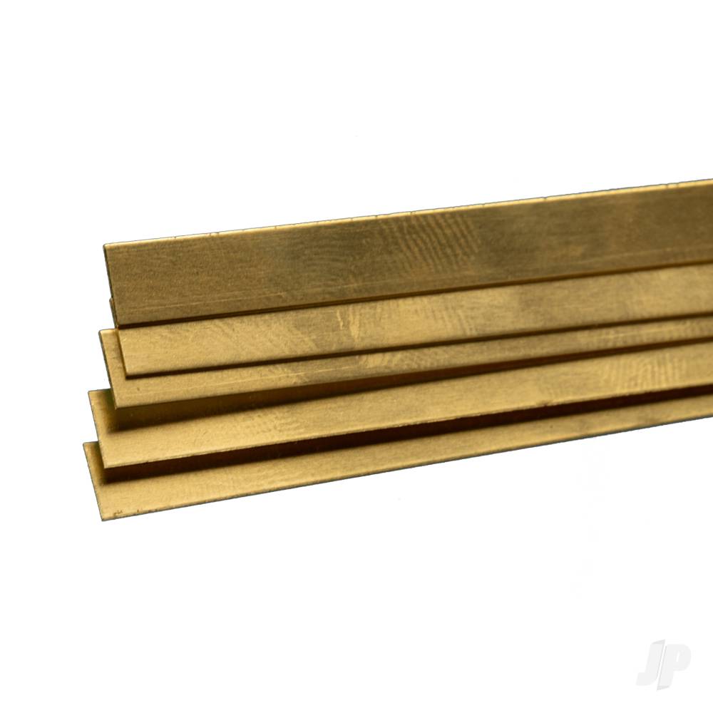1/4in Brass Strip, .016in Thick (36in long) (Bulk Pack of 5 Items)