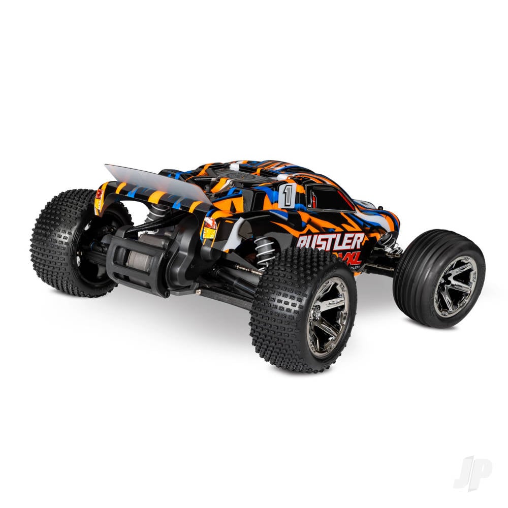 Orange Rustler VXL 1:10 2WD RTR Brushless Electric Stadium Truck (+ TQi 2-ch, TSM, VXL-3s, Velineon 3500kV, Magnum 272R)-3