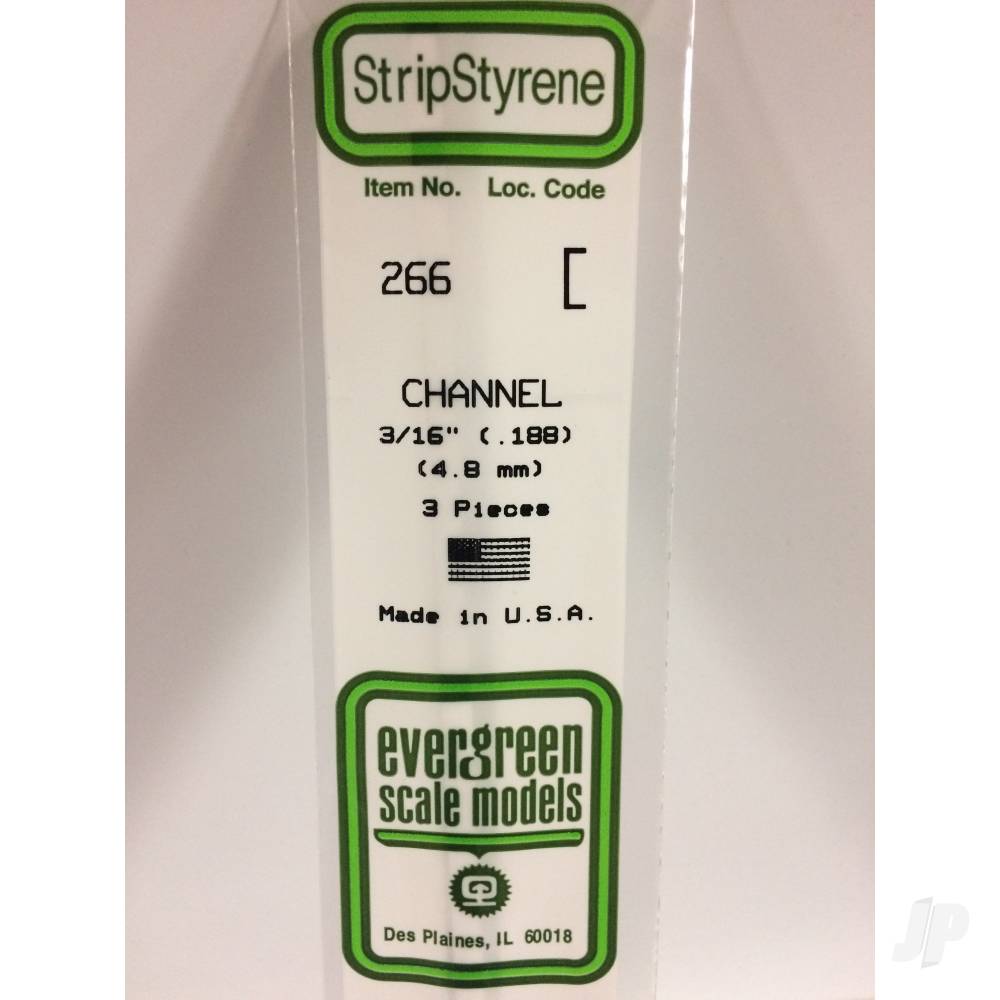 14in (35cm) C-Channel .188in (3/16in) (3 per pack)-2