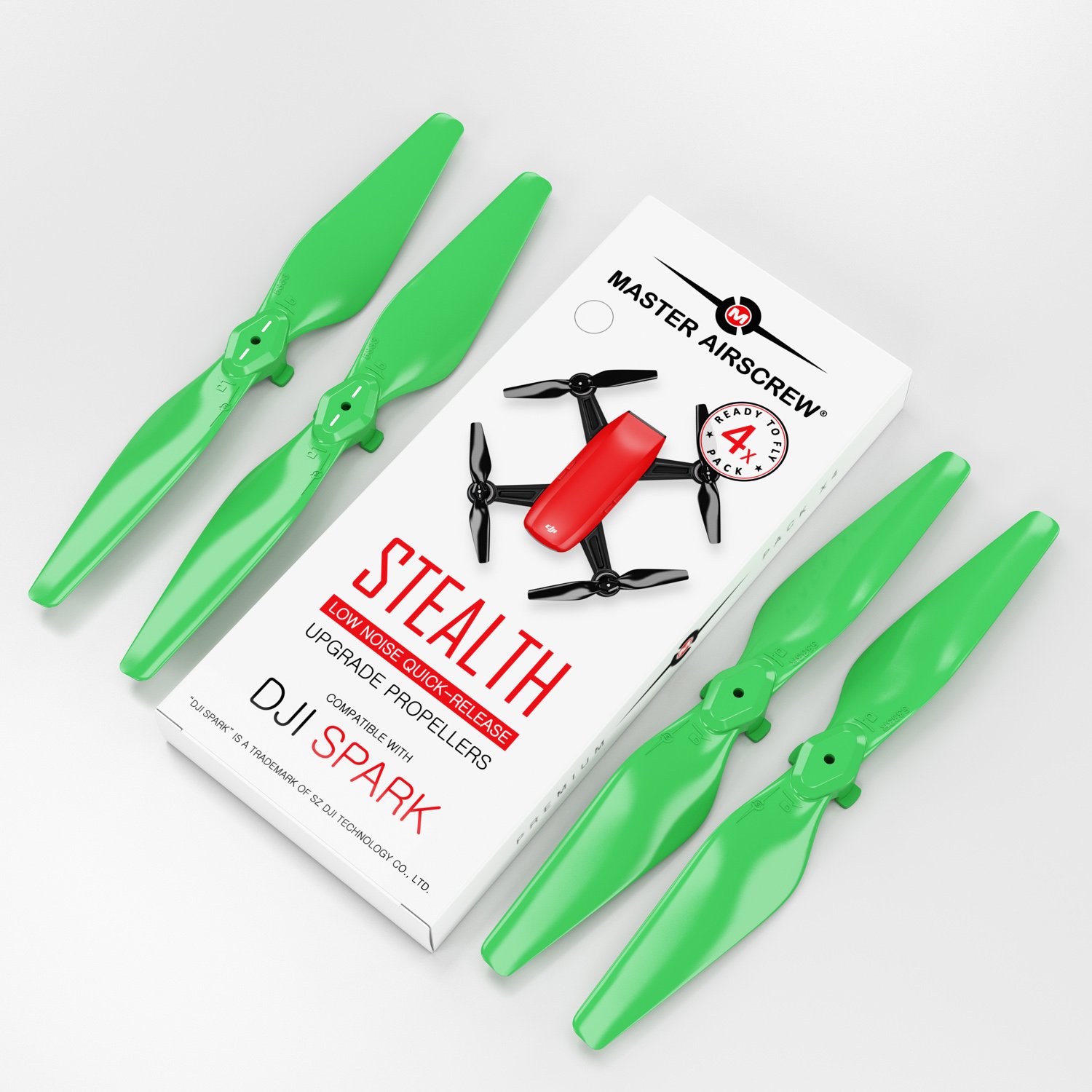 4.7x2.9 DJI Spark STEALTH Upgrade Propeller Set, 4x Green-2