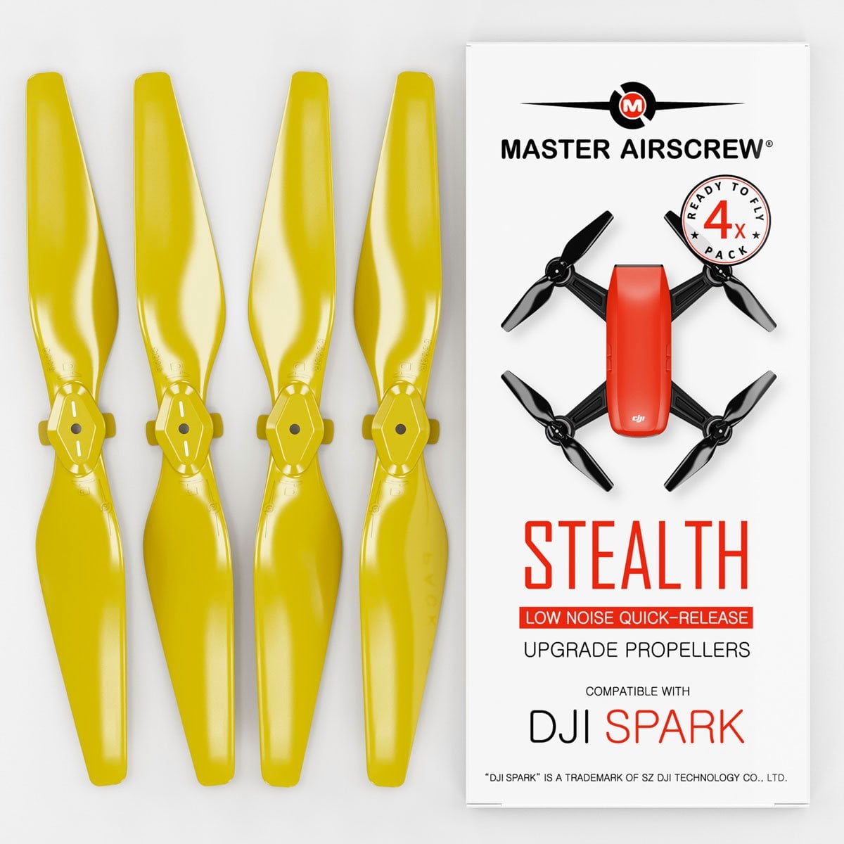 4.7x2.9 DJI Spark STEALTH Upgrade Propeller Set, 4x Yellow