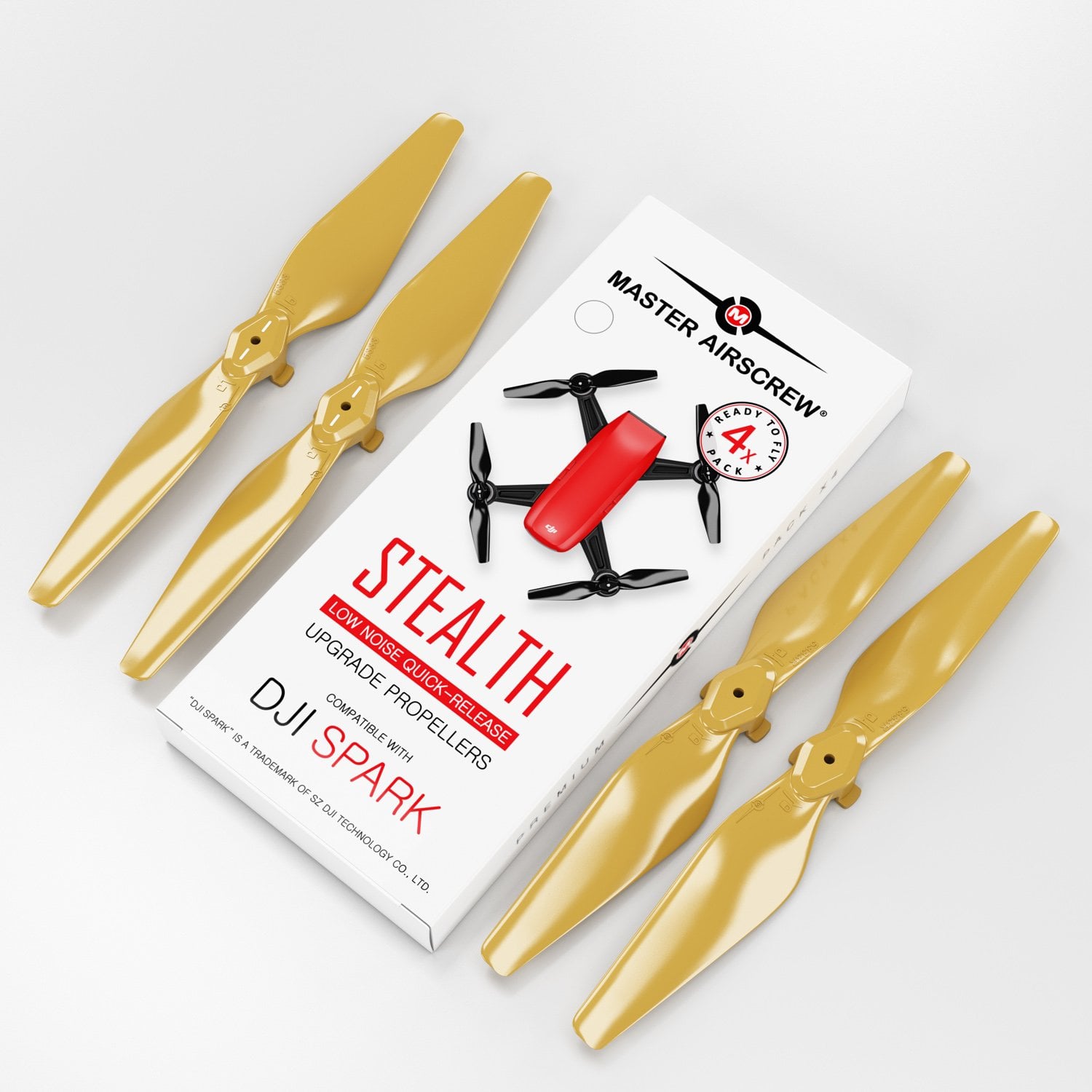 4.7x2.9 DJI Spark STEALTH Upgrade Propeller Set, 4x Yellow-2