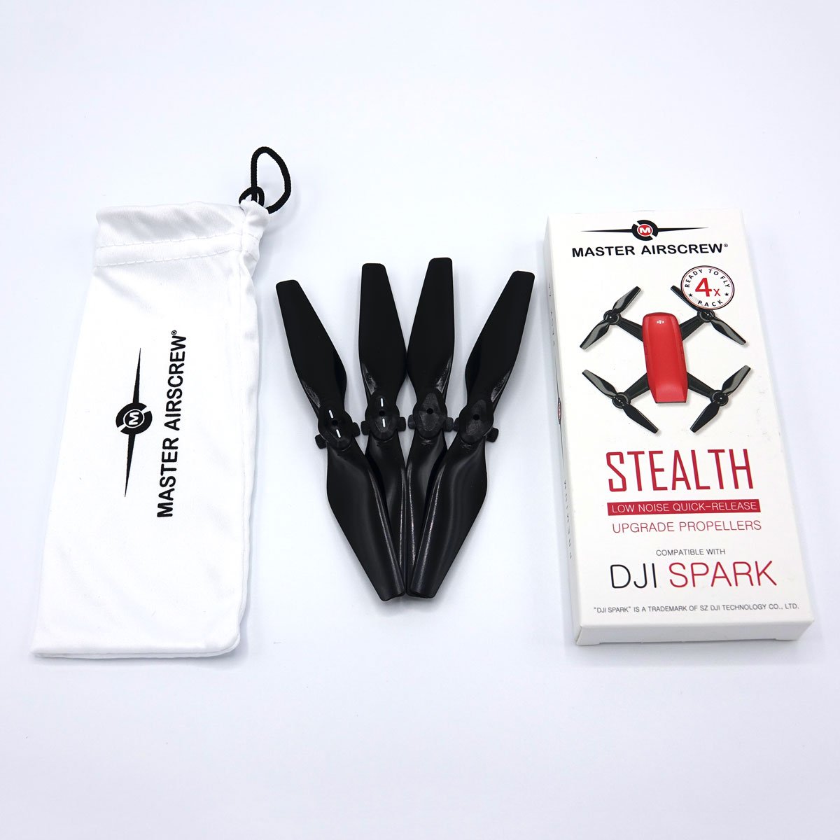 4.7x2.9 DJI Spark STEALTH Upgrade Propeller Set, 4x Black-3