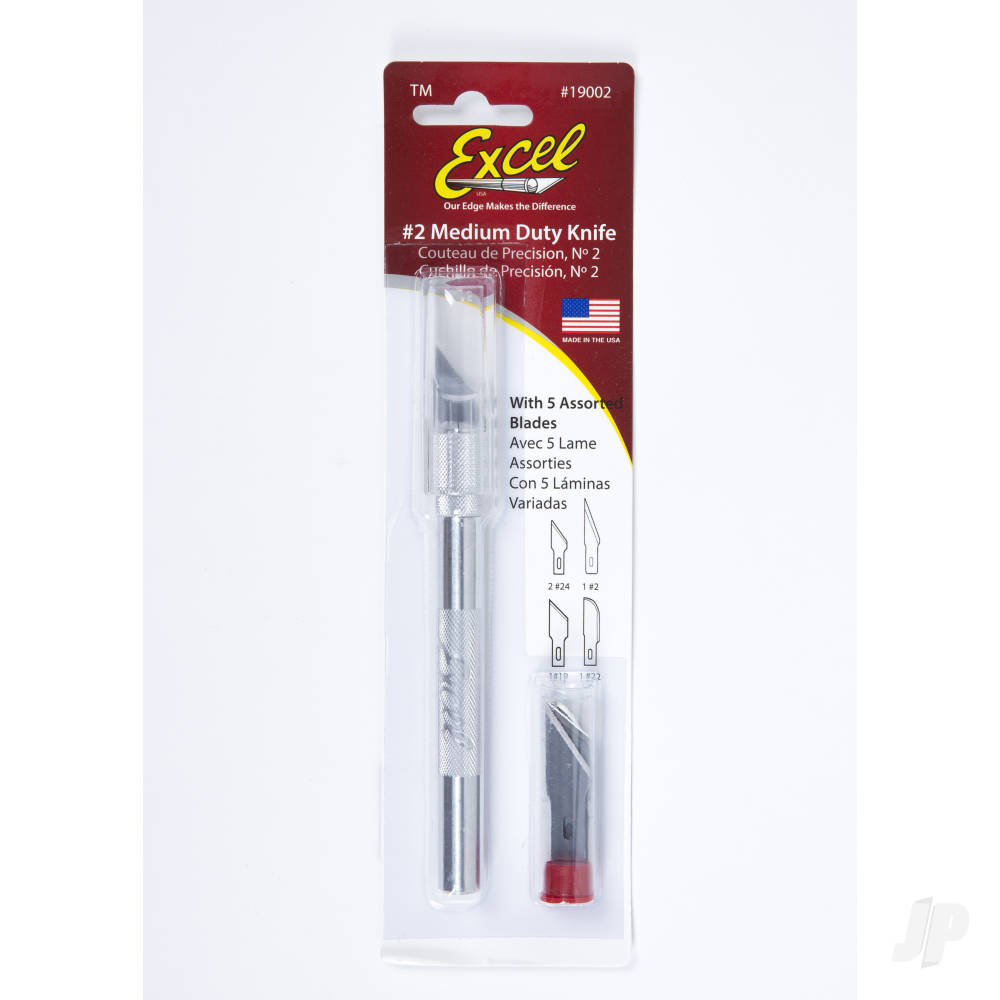 K2 Knife, Medium Duty Round Aluminium with Safety Cap, 5x Assorted Blades (Carded)-6