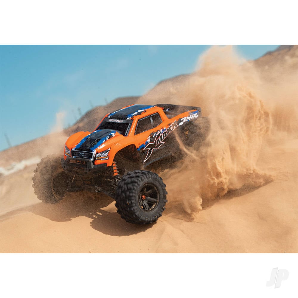 X-Maxx 1:6 8S 4WD Electric Monster Truck, OrangeX (+ TQi 2-ch, VXL-8s, Velineon 1200XL, TSM)-7