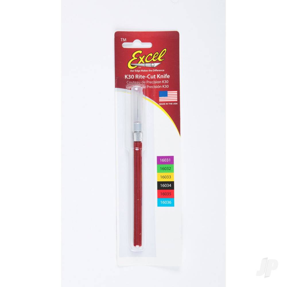 K30 Light Duty Rite-Cut Knife with Safety Cap, Red (Carded)-4