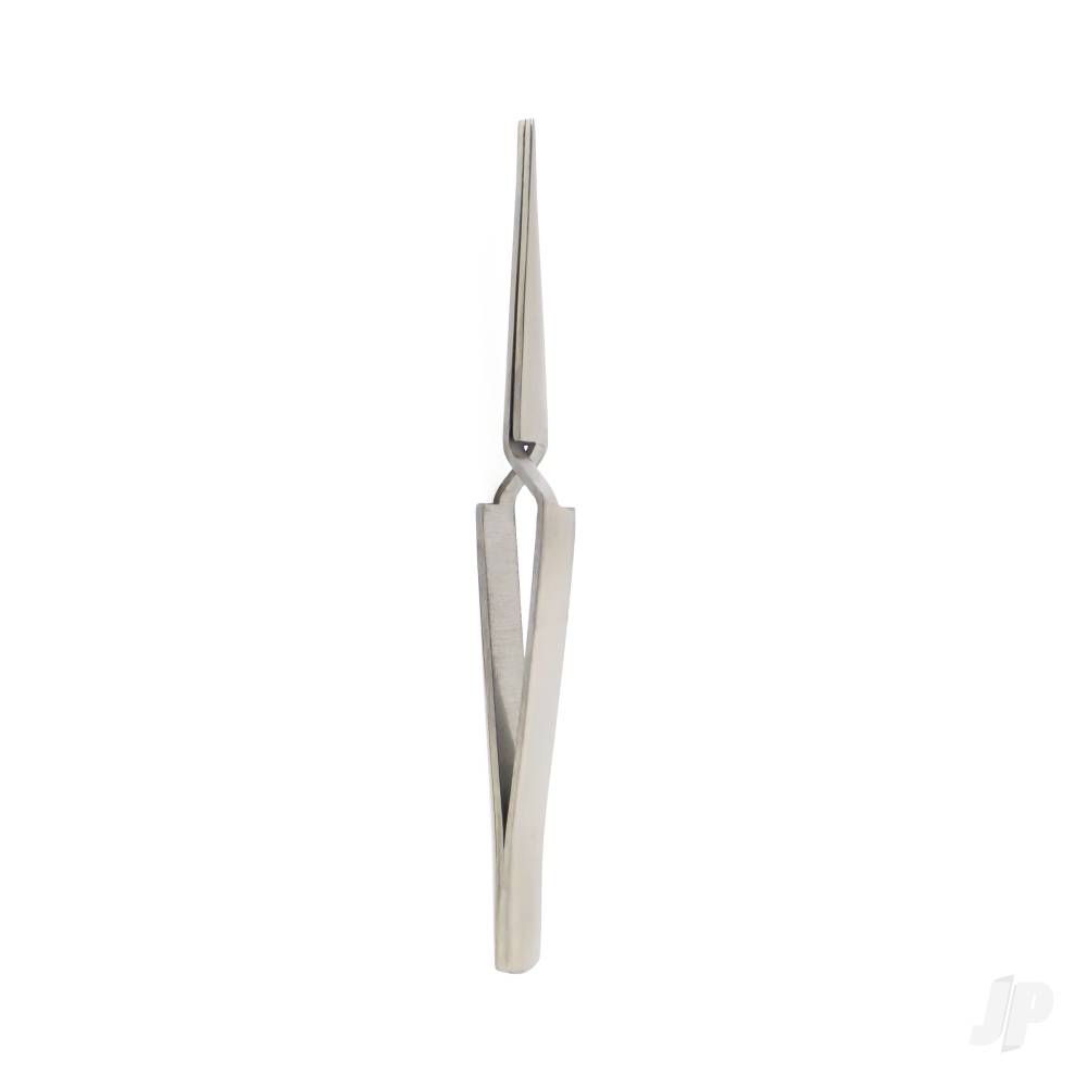 4.5in Pointed Self Closing Stainless Steel Tweezers (Carded)-4