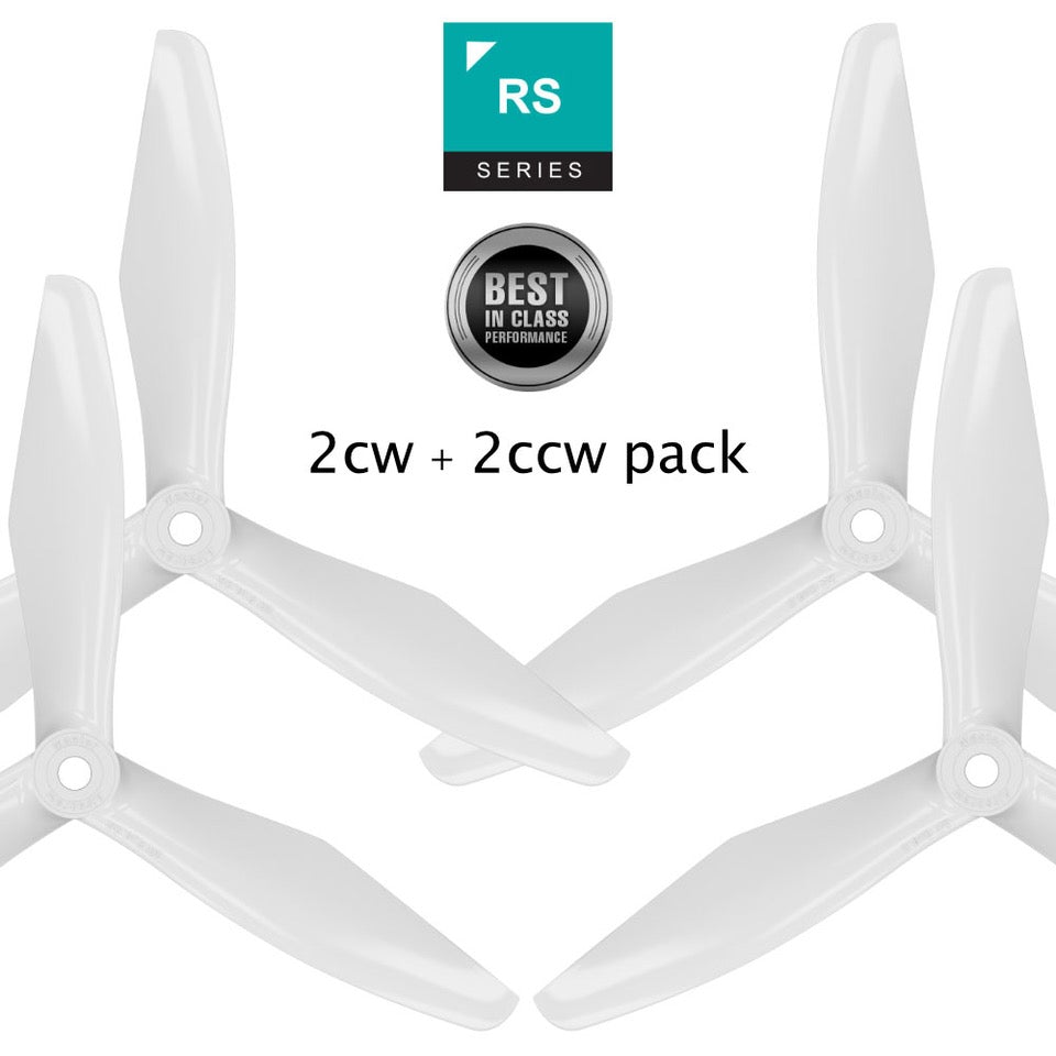 5x4.5 RS 3-Blade FPV Propeller Set x4 White-2