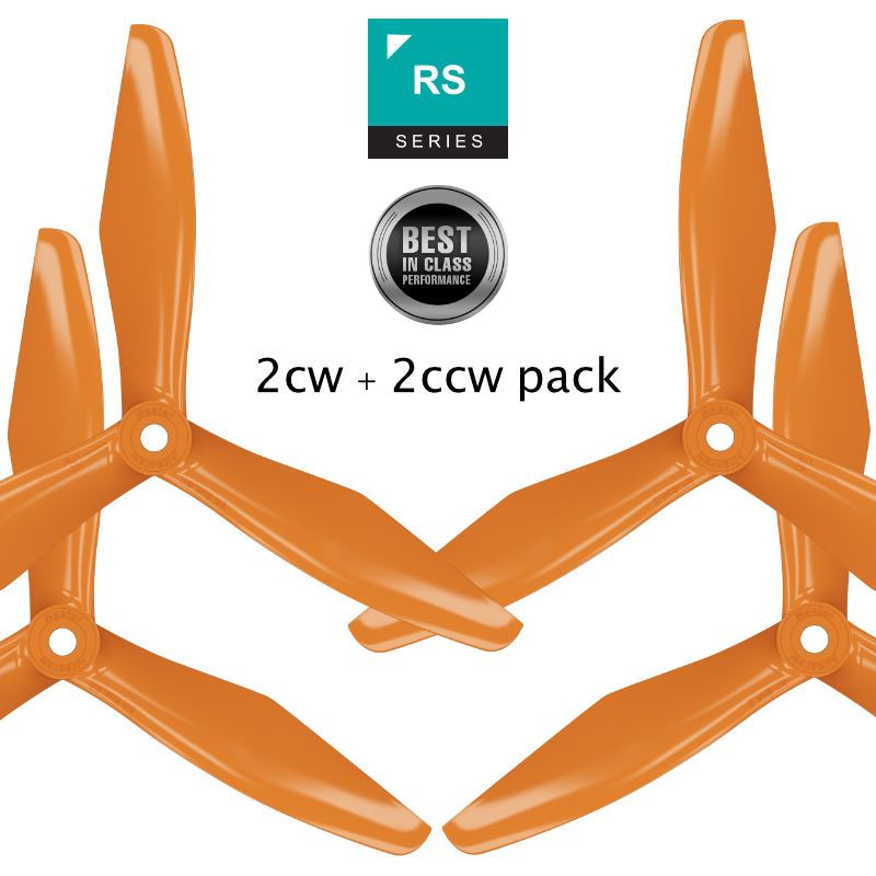 6x4.5 RS 3-Blade FPV Propeller Set x4 Orange-2