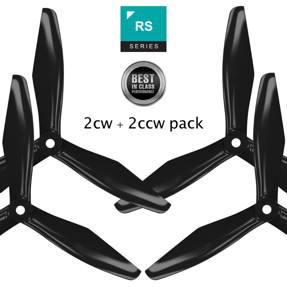 6x4.5 RS 3-Blade FPV Propeller Set x4 Black-2