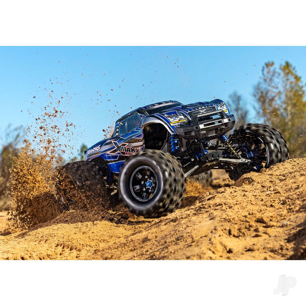 X-Maxx Ultimate 1:6 8S 4WD Electric Monster Truck, Blue (+ TQi 2-ch Link, VXL-8s, Velineon 1200XL, TSM)-16