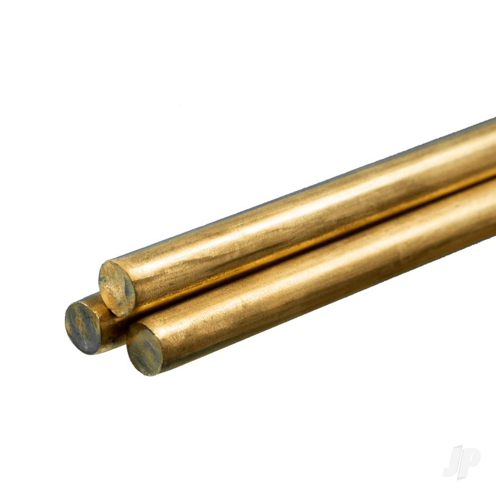 3/8in Brass Round Rod (36in long) (Bulk Pack of 3 Items)