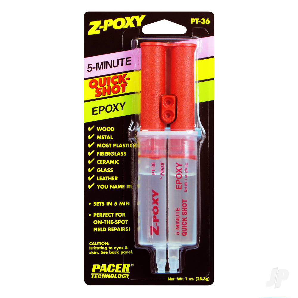 PT36 Z-Poxy 5 Minute Epoxy Dual Syringe 1oz