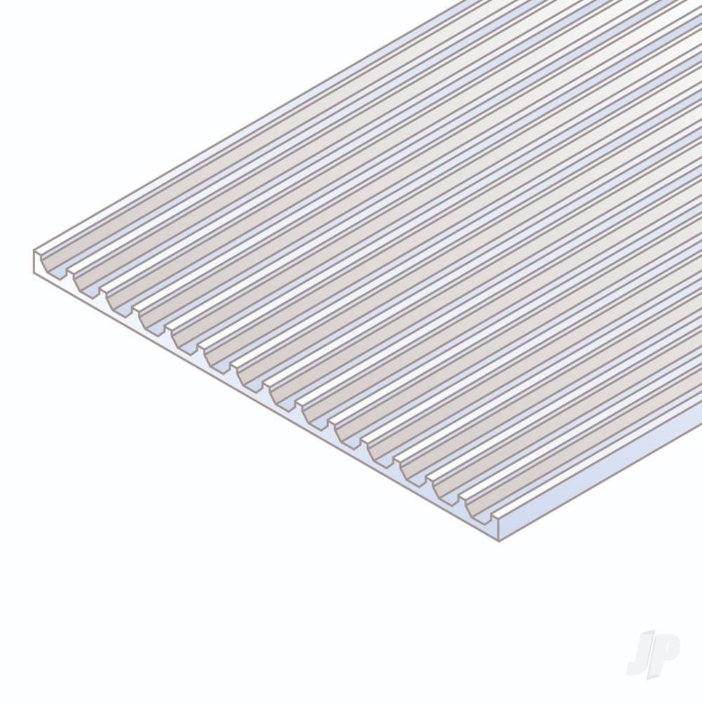 6x12in (15x30cm) Board & Batten Sheet .040in (1.0mm) Thick .075in Spacing (1 Sheet per pack)