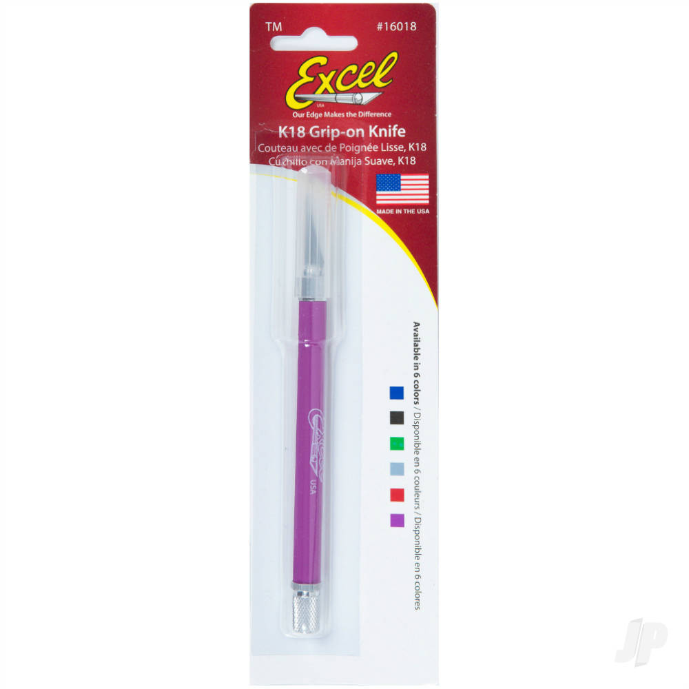 K18 Grip-On Knife with Safety Cap (#11 Blade), Purple (Carded)-8
