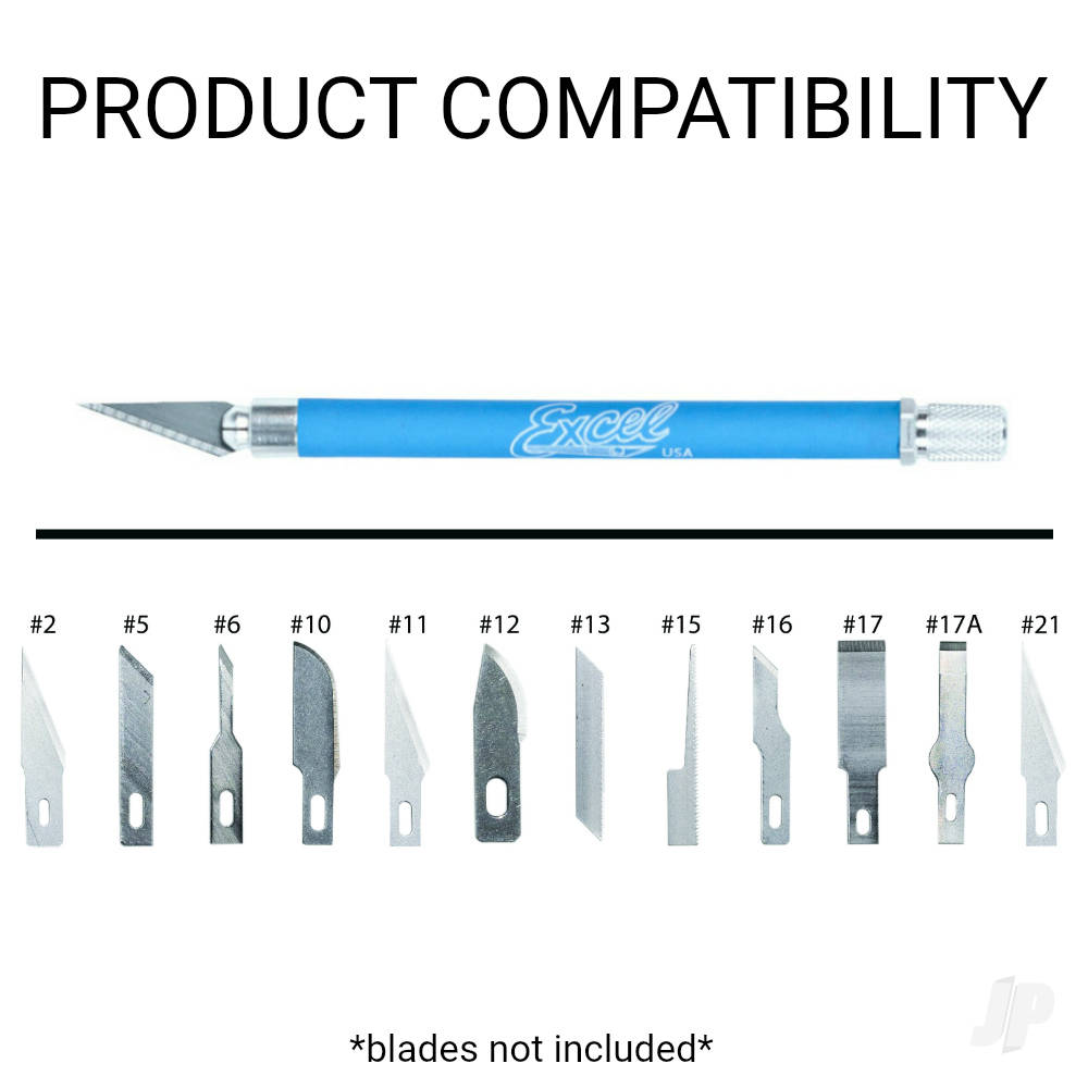 K18 Grip-On Knife with Safety Cap (#11 Blade), Blue (Carded)-4