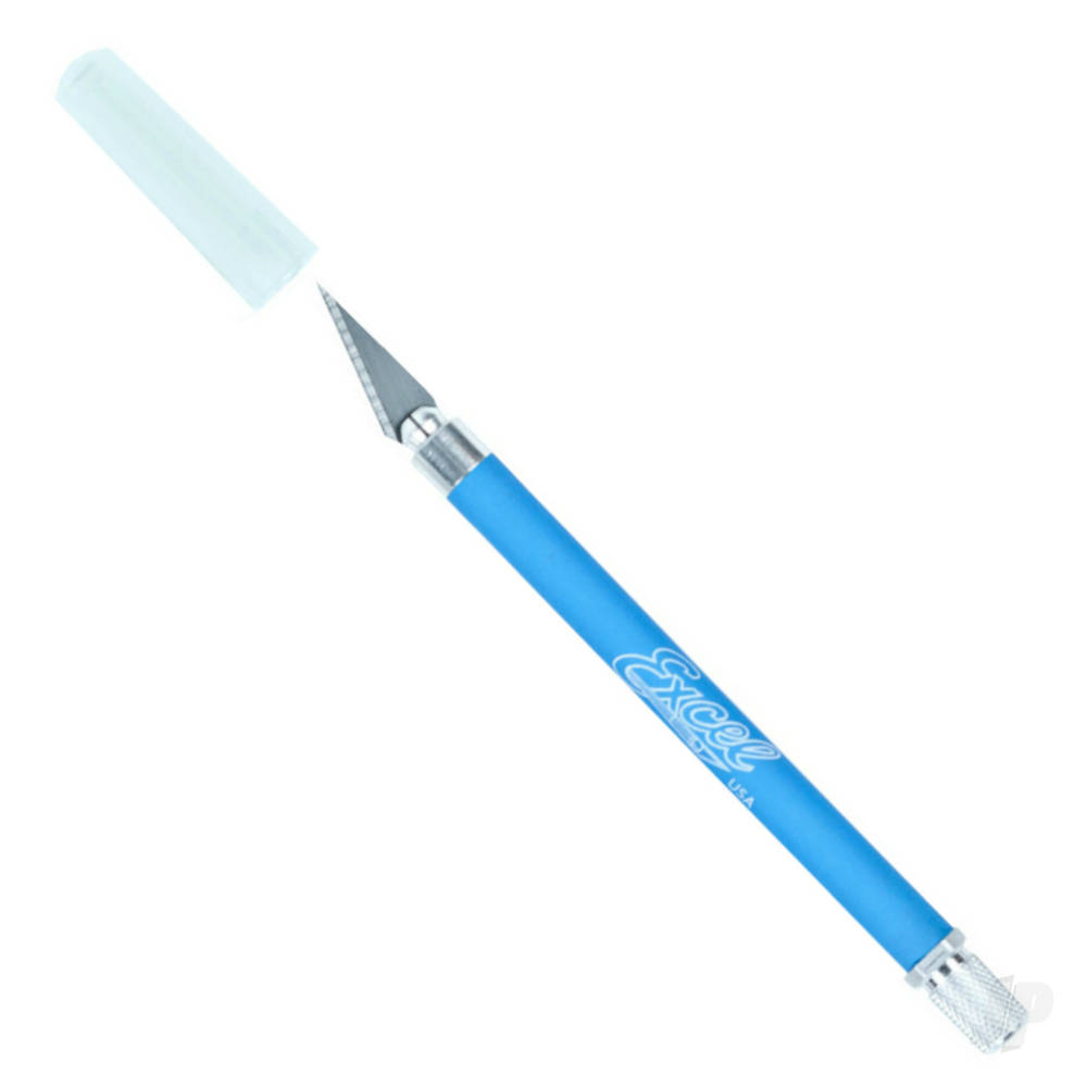 K18 Grip-On Knife with Safety Cap (#11 Blade), Blue (Carded)-5