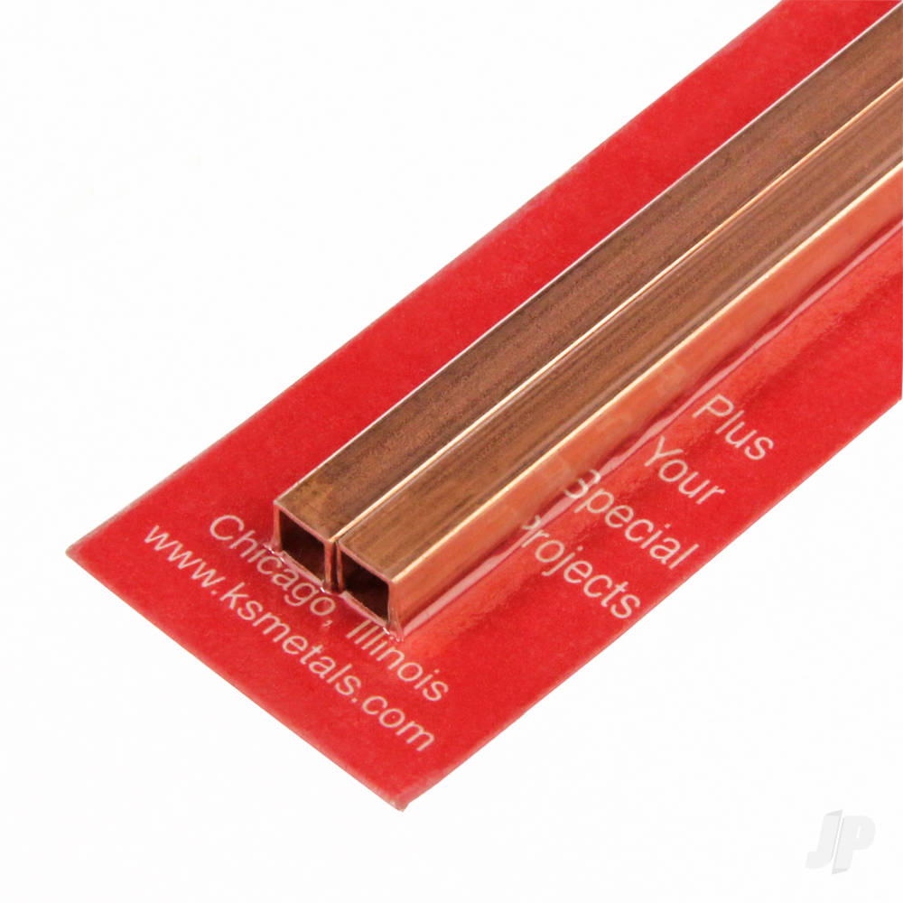 3/16in Copper Square Tube (12in long) (2 pcs)-2