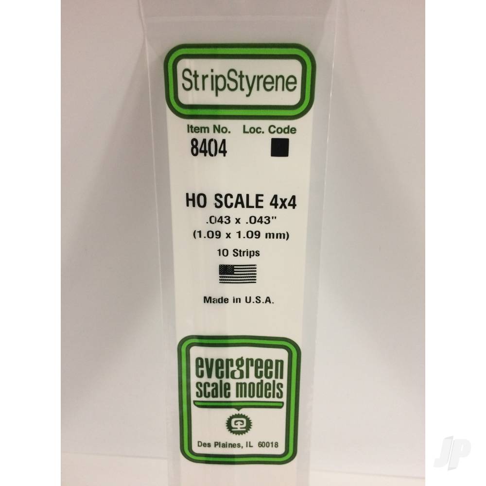14in (35cm) HO-Scale Strip .043x.043in (4x4) (100 per pack)-2
