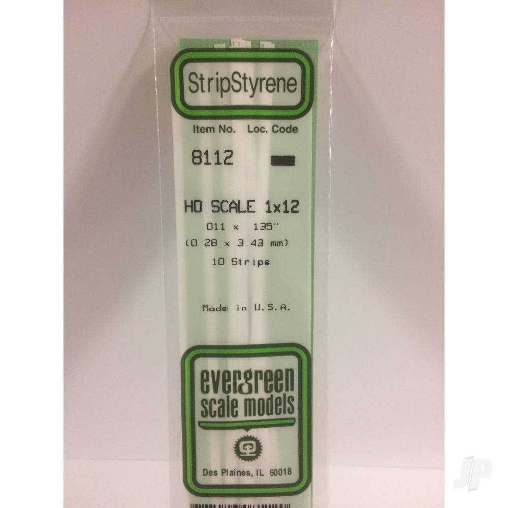 14in (35cm) HO-Scale Strip .011x.135in (1x12) (10 per pack)-2