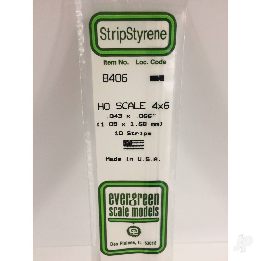 14in (35cm) HO-Scale Strip .043x.066in (4x6) (10 per pack)-2