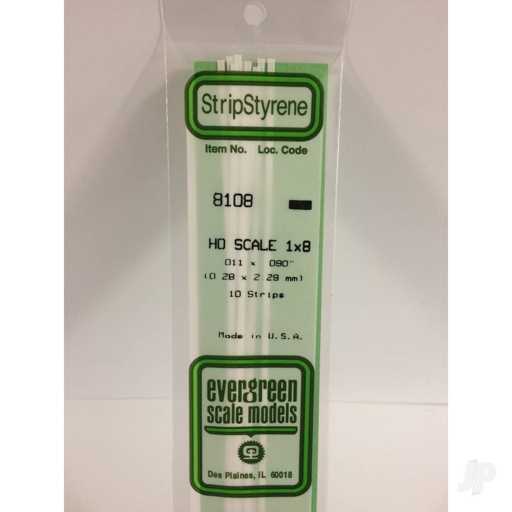 14in (35cm) HO-Scale Strip .011x.090in (1x8) (10 per pack)-2