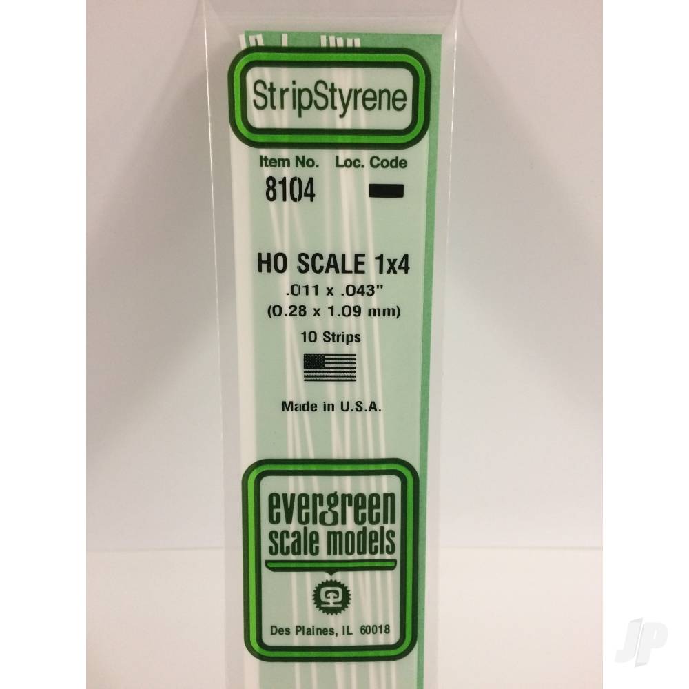 14in (35cm) HO-Scale Strip .011x.043in (1x4) (10 per pack)-2