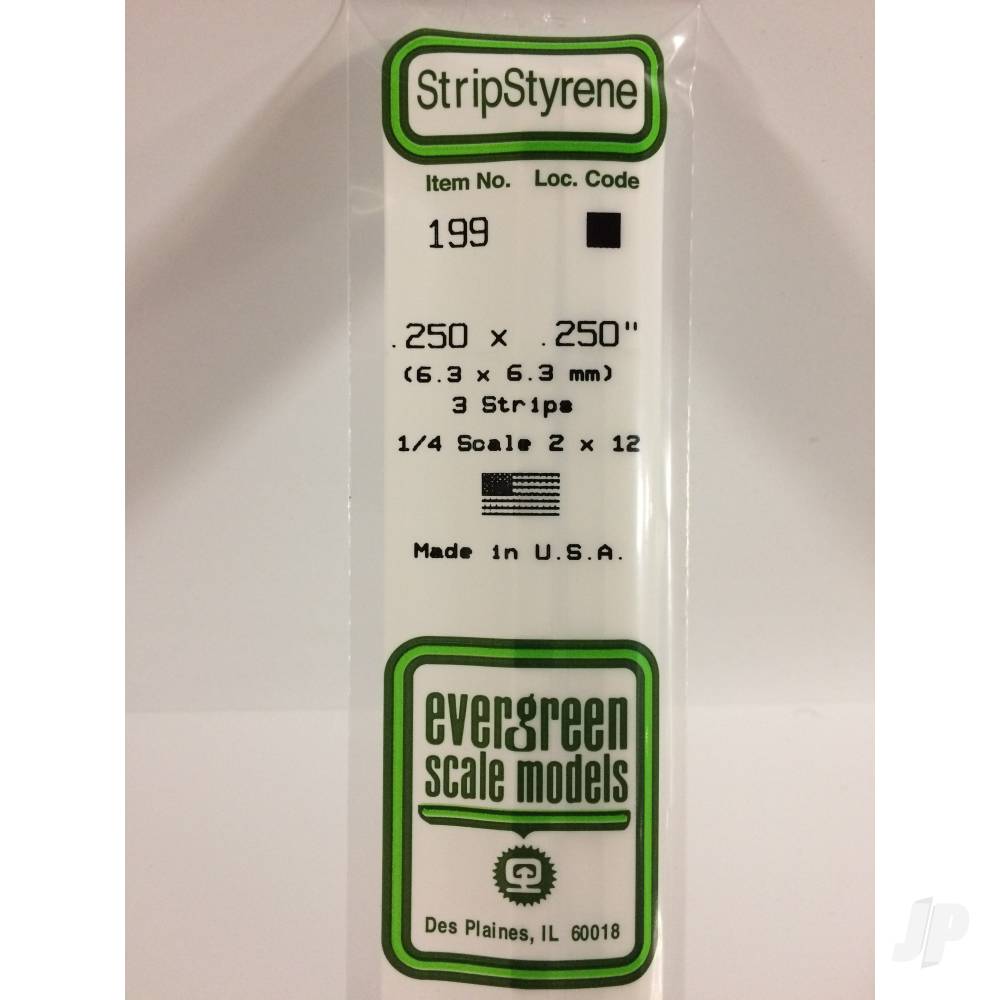 14in (35cm) Strip .250x.250in (3 per pack)-2