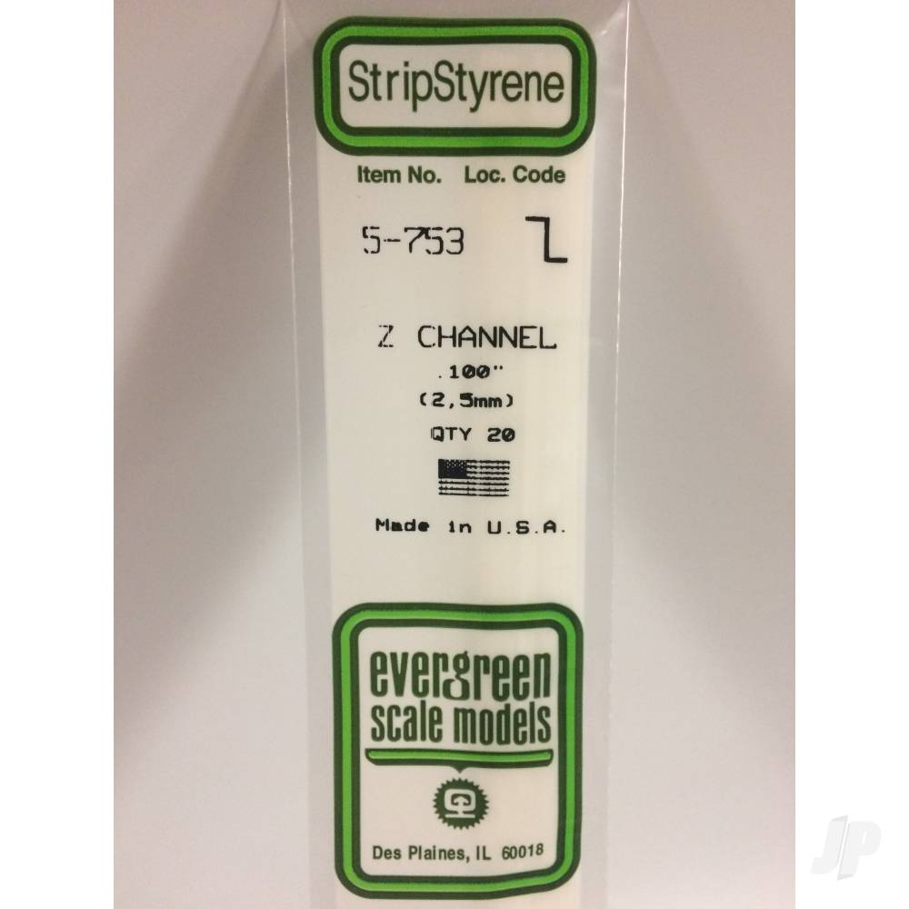 14in (35cm) Z-Channel .100in (2.5mm) (20 per pack)-2