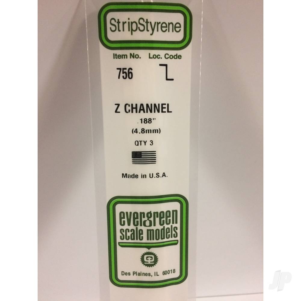 14in (35cm) Z-Channel .18in (4.7mm) (3 per pack)-2