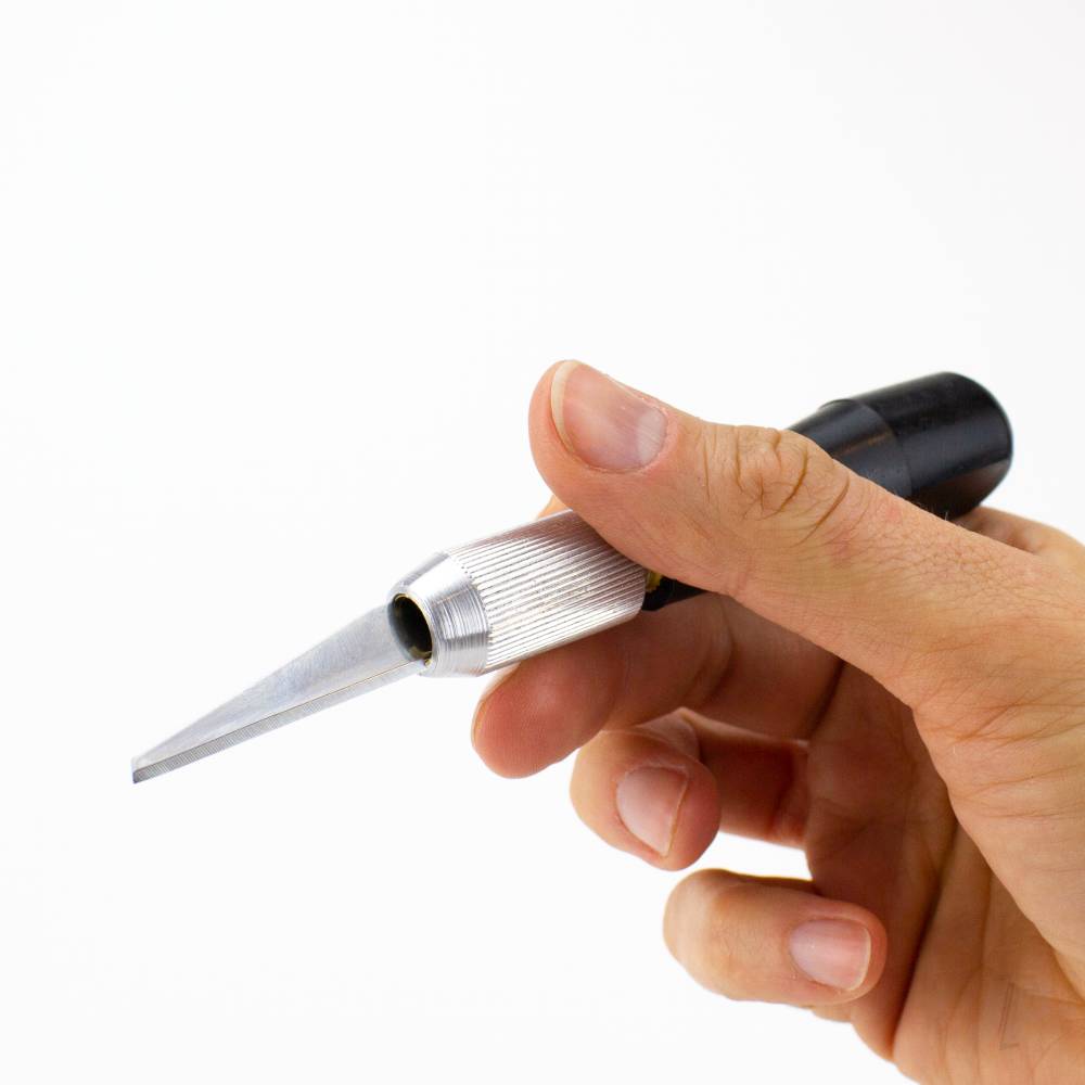 K7 Wood Carving Knife, Black Plastic Handle with Scabbard (Carded)-6