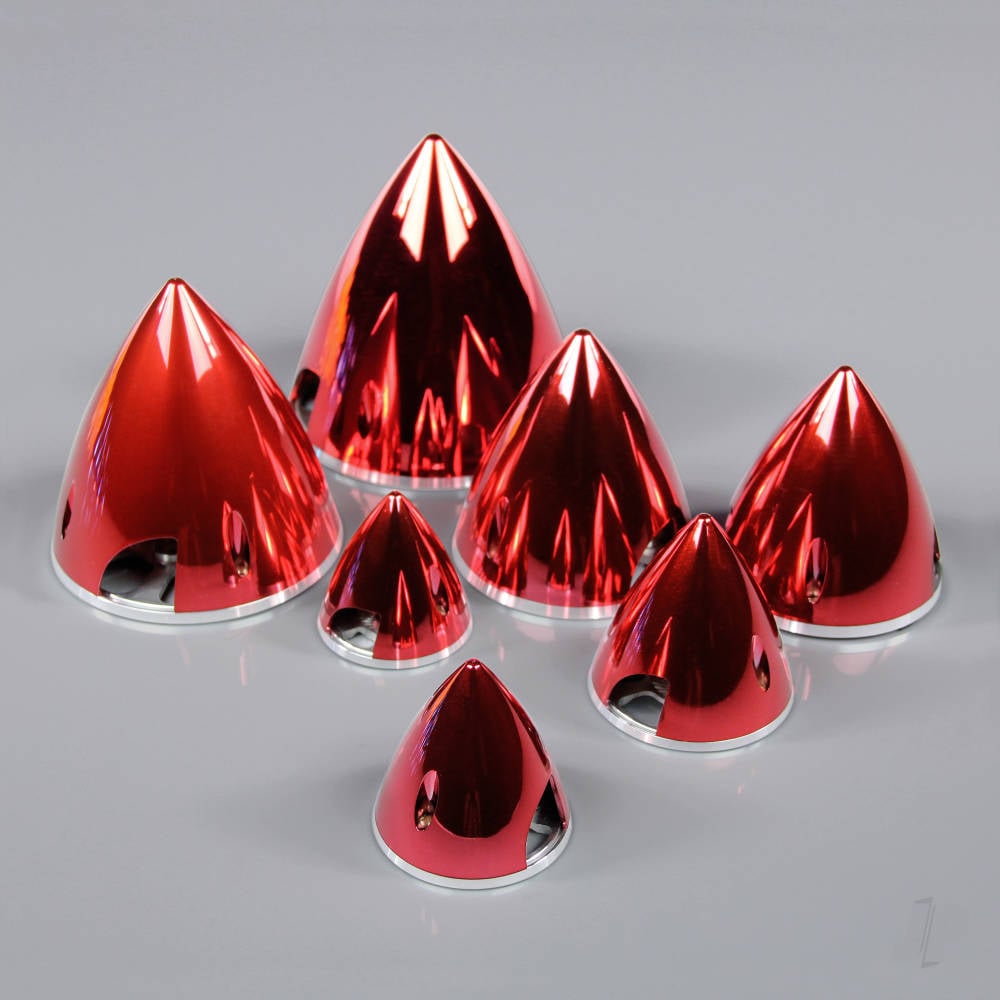 89mm Chrome Red Spinner (with Aluminium Back Plate)-3