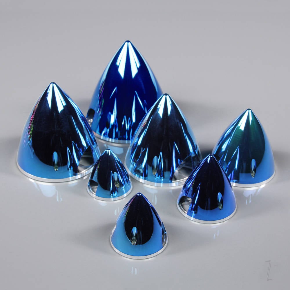 89mm Chrome Blue Spinner (with Aluminium Back Plate)-3