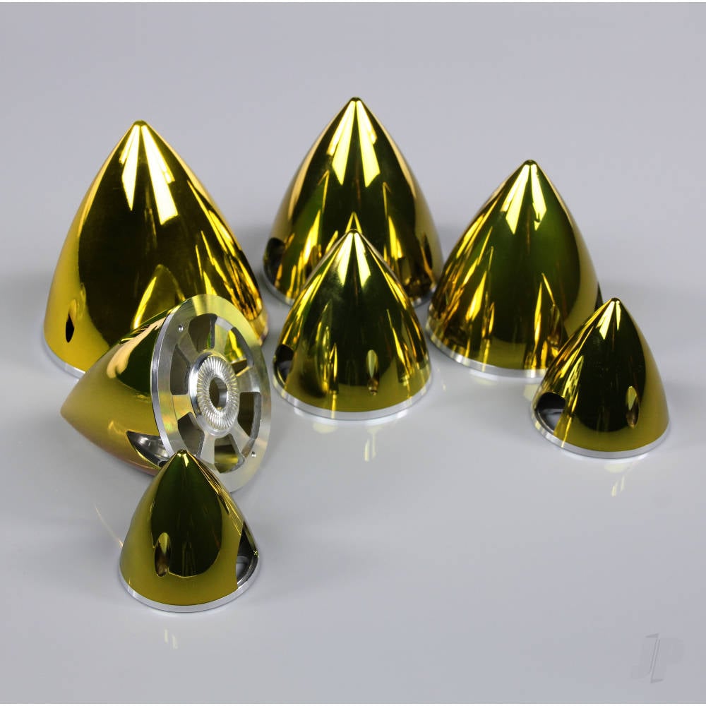 70mm Chrome Yellow Spinner (with Aluminium Back Plate)-3
