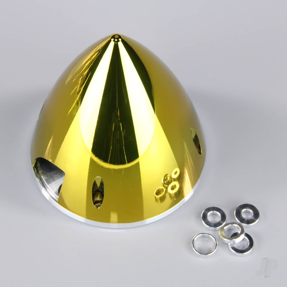 102mm Chrome Yellow Spinner (with Aluminium Back Plate)