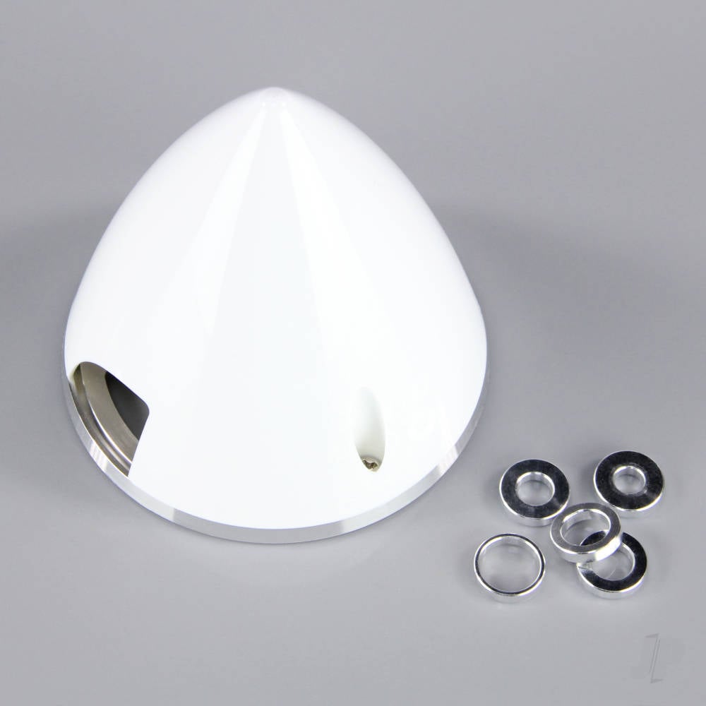 38mm White Spinner (with Aluminium Back Plate)