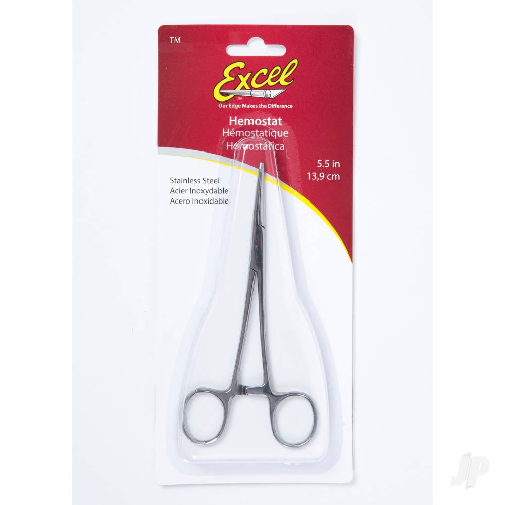 5in Curved Nose Stainless Steel Hemostats (Carded)-2