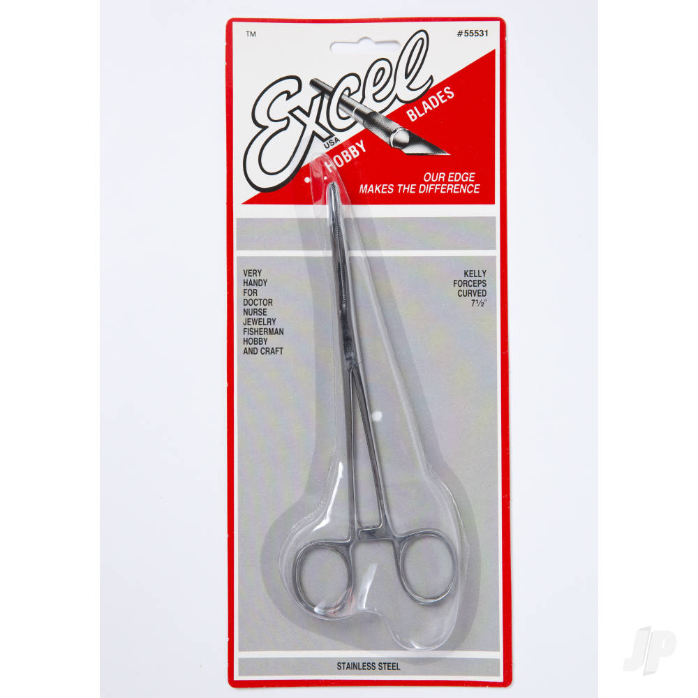 7.5in Curved Nose Stainless Steel Hemostats (Carded)-9