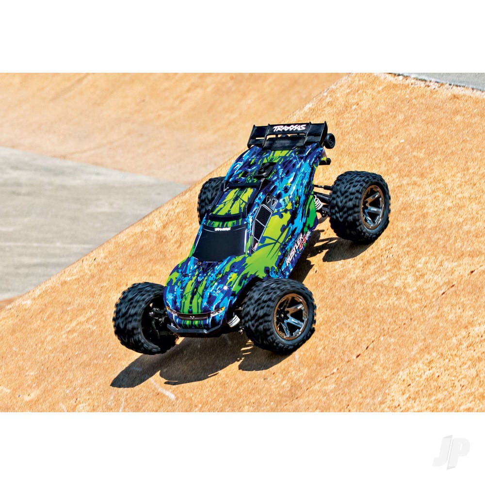Green Rustler 4X4 VXL 1:10 4WD RTR Brushless Electric Stadium Truck (+ TQi 2-ch, TSM, VXL-3s, Velineon 3500kV)-7